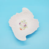 Ruffled Edge Oblong Trinket Dish; Floral Trinket Dish; Spare Change Dish