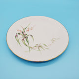 Orchid Desert Plate/ Heinrich and Company/ Bavarian Plate/ Orchid Flower Plate