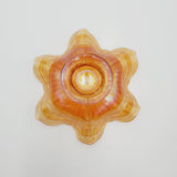 Marigold Carnival Glass Bowl; Orange Carnival Glass