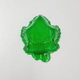 Hocking Glass Forest Green Maple Leaf Candy Dish