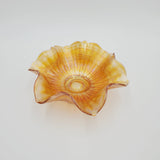 Marigold Carnival Glass Bowl; Orange Carnival Glass