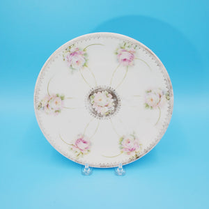 Bavarian Floral Plate; RM Bavaria; Porzellanfabrik Moschendorf