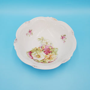 Hand Painted Floral Bowl; Floral Trinket Bowl