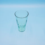 Green Depression Glass Tumbler; Green Glass; Thumbprint Glass Pattern