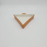 Mid Century Modern Brown and White Triangle Dip Trays