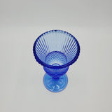 Avon Collection Martha Washington Blue Goblet; Avon Fostoria Blue Goblet