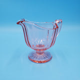 Pink Depression Glass Creamer and Sugar