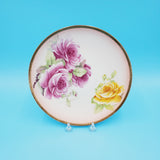 Hand Painted Floral Plate; O & E G Royal Austria Porcelain Plate; Oscar and Edgar Gutherz