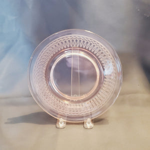 Pink Depression Glass Etched Salad Plates