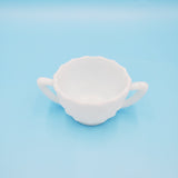 Hazel Atlas Cubist Sugar Dish; Milk Glass Sugar Dish