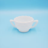 Hazel Atlas Cubist Sugar Dish; Milk Glass Sugar Dish