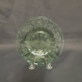 Green Depression Glass Bread and Butter Plate; Uranium Glass Desert Plate