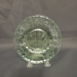 Green Depression Glass Bread and Butter Plate; Uranium Glass Desert Plate