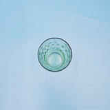 Green Depression Glass Tumbler; Green Glass; Thumbprint Glass Pattern