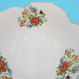 Imari Ware Lotus Flower Scalloped Bowl; Ceramic Floral Bowl