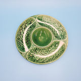 SECLA Cabbage Leaf Relish Dish; Green Chip and Dip Bowl