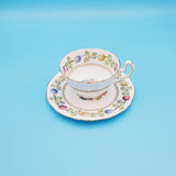 Adderley Tea Cup and Saucer; Adderley Meadowsweet Pattern; Made in England