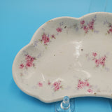 Small Floral Bone Dish; Floral Crescent Dish; Floral Trinket Dish