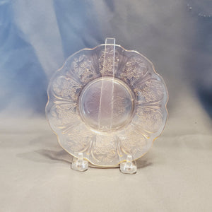 Jeanette Glass Cherry Blossom Bread and Butter Plate; Pink Depression Glass Plate