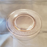 Pink Depression Glass Etched Salad Plates