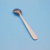 Iridescent Ceramic Spoon; Silver White Spoon; Large Ceramic Spoon