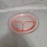 Pink Depression Glass Grill Plate