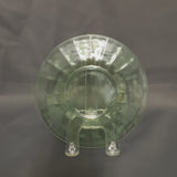 Green Depression Glass Bread and Butter Plate; Uranium Glass Desert Plate