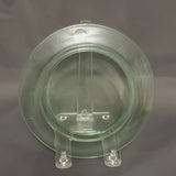 Green Depression Glass Desert Plates; Uranium Glass Plates