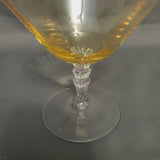 Fostoria Fairfax Yellow Glass Low Sherbet; Yellow Glass Low Wine Glass