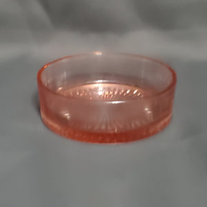 Pink Depression Glass Open Candy Dish; Pink Clear Glass Bowl