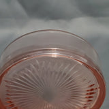 Pink Depression Glass Open Candy Dish; Pink Clear Glass Bowl