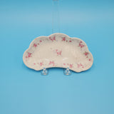 Small Floral Bone Dish; Floral Crescent Dish; Floral Trinket Dish