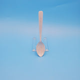 Iridescent Ceramic Spoon; Silver White Spoon; Large Ceramic Spoon