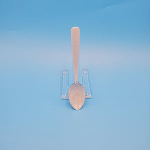 Iridescent Ceramic Spoon; Silver White Spoon; Large Ceramic Spoon