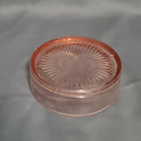 Pink Depression Glass Open Candy Dish; Pink Clear Glass Bowl