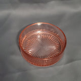 Pink Depression Glass Open Candy Dish; Pink Clear Glass Bowl