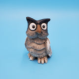 Ceramic Owl Figurine; Brown Owl Figurine