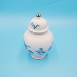 I W Rice and Company White Floral Ginger Jar