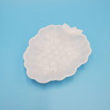 Hazel Atlas Grape Milk Glass Dish; White Glass Candy Dish