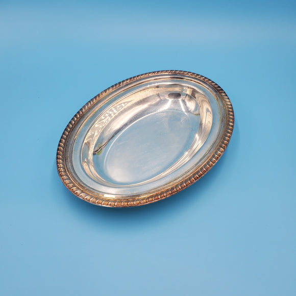 WM Rogers Silver Plate Oval Bowl; Silver Plate Serving Bowl