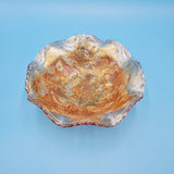 Imperial Glass Lustre Rose Marigold Carnival Glass Bowl