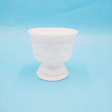 Hearts on a Vine Pedestal Milk Glass Planter