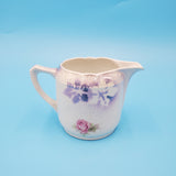 German Ceramic Hand Painted Floral Creamer; Porcelain Milk Creamer