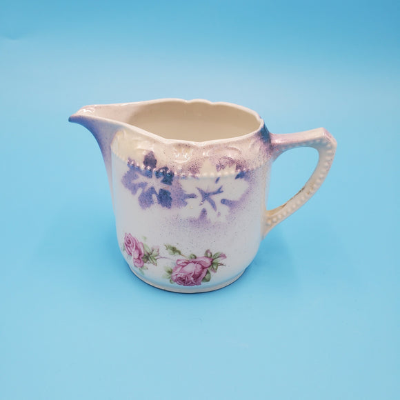 German Ceramic Hand Painted Floral Creamer; Porcelain Milk Creamer