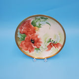 Hand painted B Moem Limoges Floral Plate; Mavaleix, Mandavy & Balleroy Antique Plate; Old Abbey Limoges Plate