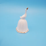 Goose and Wicker Basket Ceramic Hand Bell