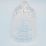 Clear Glass Etched Embossed Hand Bell; Decorative Glass Bell