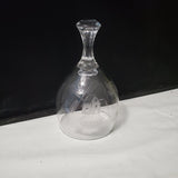 Etched Glass Hand Bell Decor; Home Decor Bell