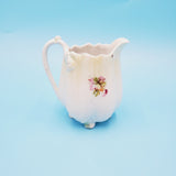 White Ceramic Fruit Creamer of Grapes; Grape pattern Creamer