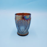 Dugan Beaded Shell Purple Amethyst Mug - Dugan Carnival Glass Mug